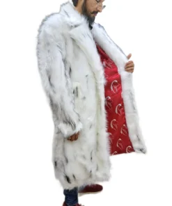 Ryan Gosling Barbie White Ken Fur Coat