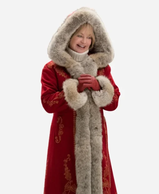 The Christmas Chronicles Goldie Hawn Red Wool Coat