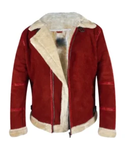 Ryan Reynolds Leather Jacket | Red Suede Leather Jacket