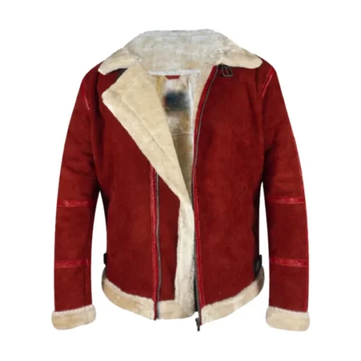 Ryan Reynolds Leather Jacket | Red Suede Leather Jacket