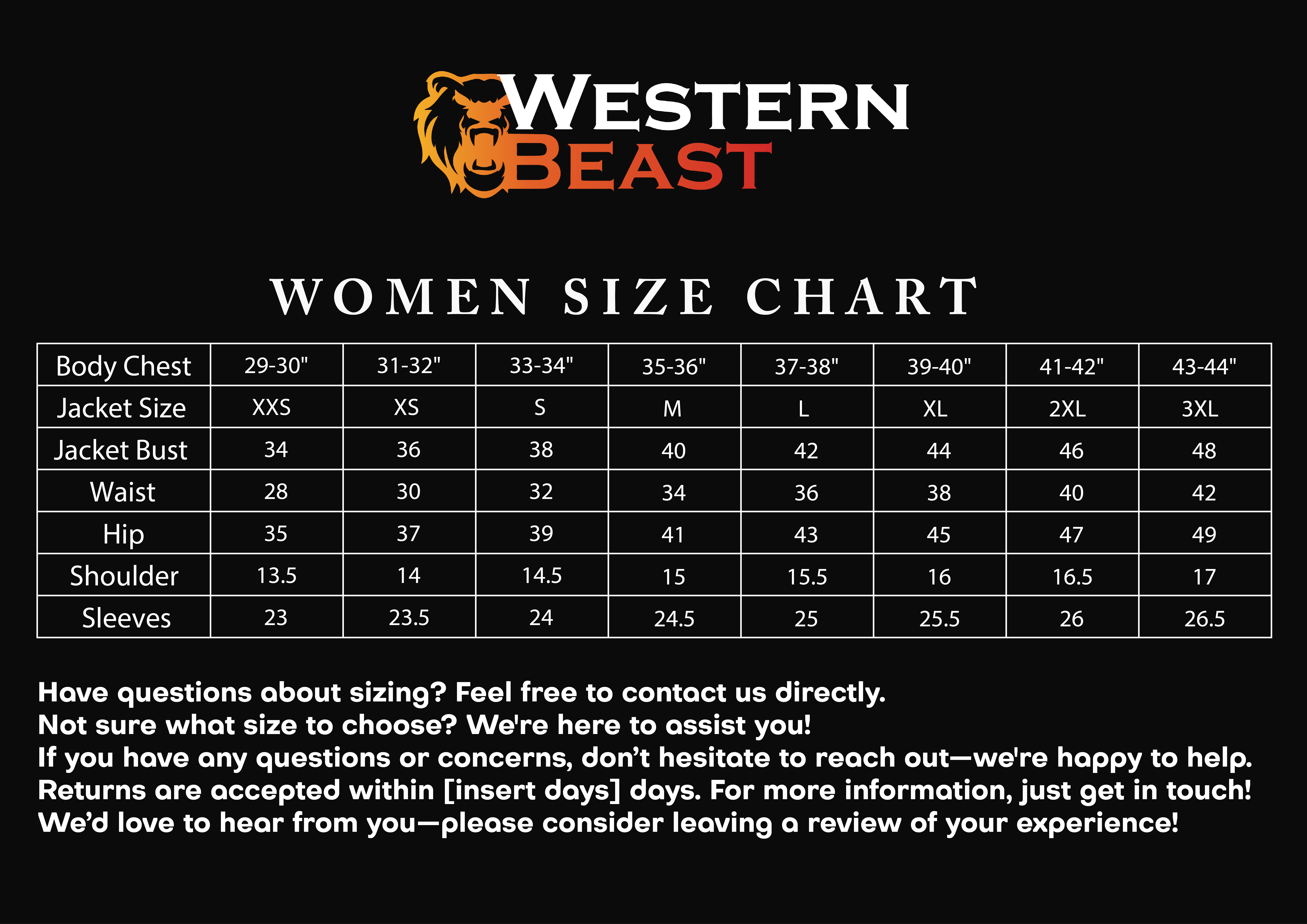 Women Size Chart